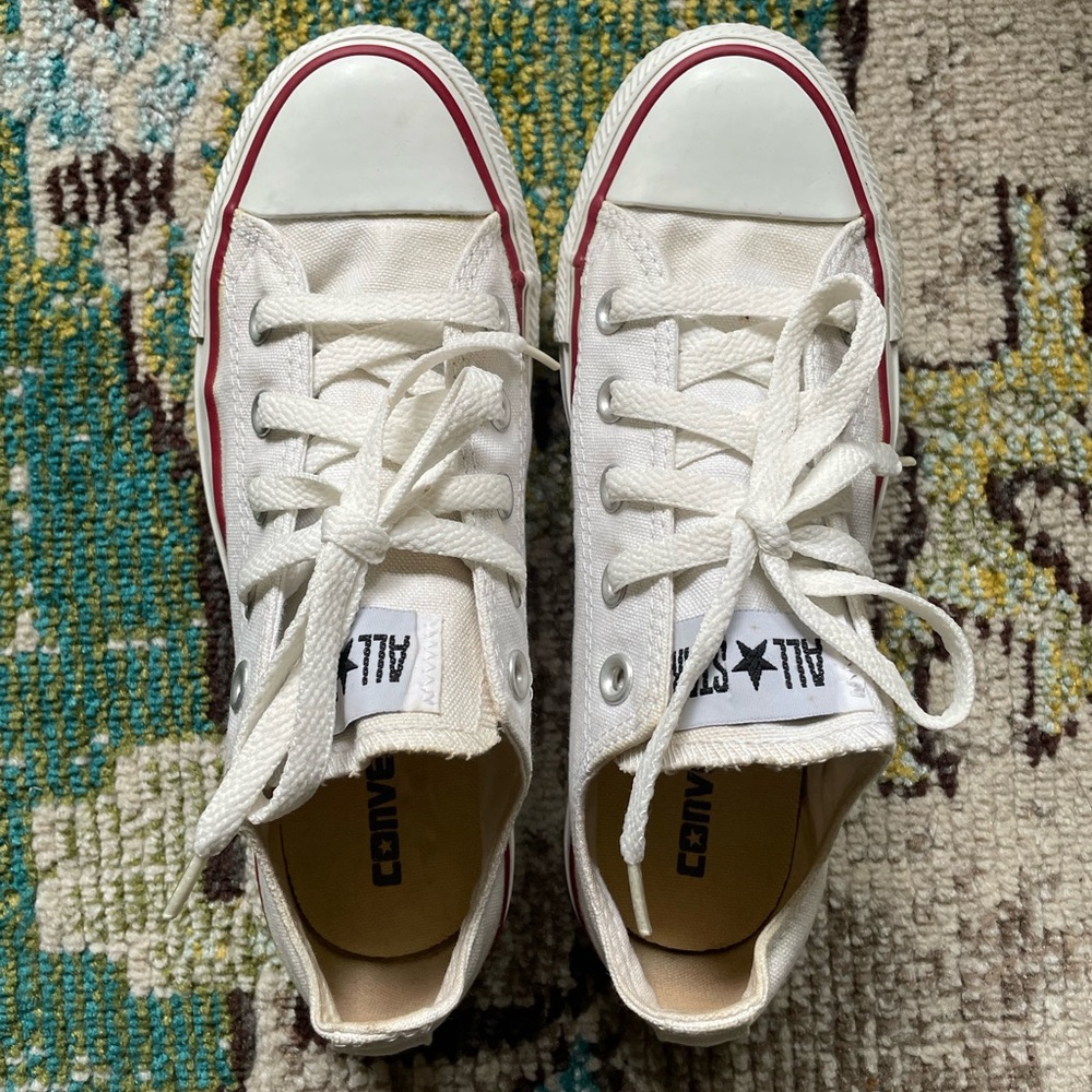 Classic white low cut Converse